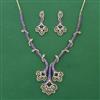 American Diamond Choker Necklace with Carat Plating