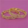 American Diamond 2 Pc Classic Bangles with Gold Plating