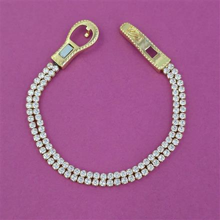 American Diamond Openable Bracelet with Rhodium Plating Gold Plating