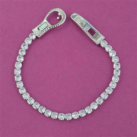American Diamond Openable Bracelet with Rhodium Plating Gold Plating