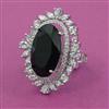 American Diamond Adjustable Ring with Rhodium Plating