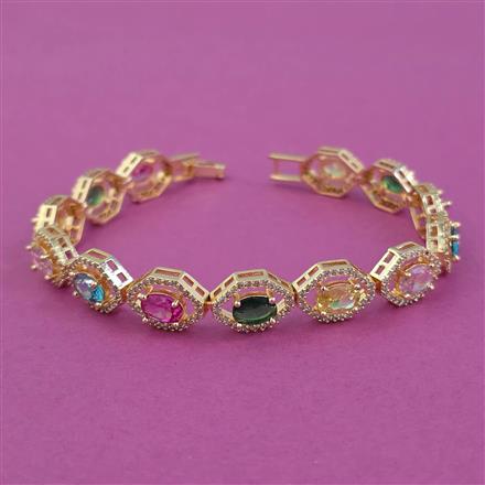 American Diamond Openable Bracelet with Carat Plating