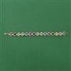 American Diamond Openable Bracelet with Rhodium Plating Mehndi Plating
