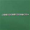 American Diamond Openable Bracelet with Rhodium Plating Mehndi Plating