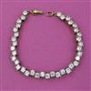 American Diamond Openable Bracelet with Rhodium Plating Mehndi Plating