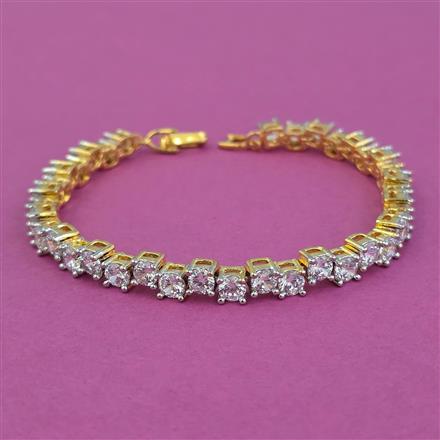 American Diamond Openable Bracelet with 2 Tone Plating