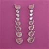 American Diamond Long Earring with Rhodium Plating