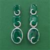 American Diamond Classic Earring with Rhodium Plating