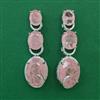 American Diamond Classic Earring with Rhodium Plating