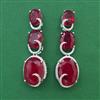 American Diamond Classic Earring with Rhodium Plating