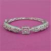 American Diamond Openable kada with Rhodium Plating Mehndi Plating