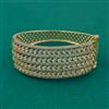 American Diamond Openable kada with Rhodium Plating 2 Tone Plating Mehndi Plating