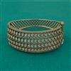 American Diamond Openable kada with Rhodium Plating 2 Tone Plating Mehndi Plating
