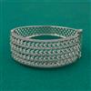 American Diamond Openable kada with Rhodium Plating 2 Tone Plating Mehndi Plating