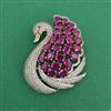 American Diamond Birds Brooch with Mehndi Plating