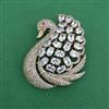 American Diamond Birds Brooch with Mehndi Plating