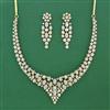 American Diamond Classic Necklace with Rhodium Plating 2 Tone Plating Mehndi Plating