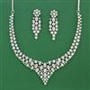 American Diamond Classic Necklace with Rhodium Plating 2 Tone Plating Mehndi Plating