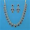 American Diamond Classic Necklace with 2 Tone Plating