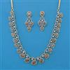 American Diamond Classic Necklace with 2 Tone Plating