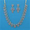 American Diamond Classic Necklace with 2 Tone Plating