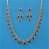 American Diamond Classic Necklace with 2 Tone Plating