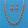 American Diamond Classic Necklace with 2 Tone Plating