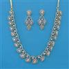 American Diamond Classic Necklace with 2 Tone Plating