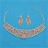 American Diamond Choker Necklace with 2 Tone Plating