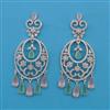 American Diamond Classic Earring with Rhodium Plating