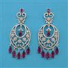 American Diamond Classic Earring with Rhodium Plating