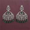 American Diamond Classic Earring with Rhodium Plating