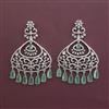 American Diamond Classic Earring with Rhodium Plating