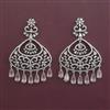 American Diamond Classic Earring with Rhodium Plating