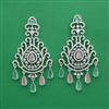 American Diamond Classic Earring with Rhodium Plating