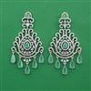 American Diamond Classic Earring with Rhodium Plating