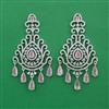 American Diamond Classic Earring with Rhodium Plating