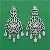 American Diamond Classic Earring with Rhodium Plating