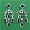 American Diamond Classic Earring with Rhodium Plating