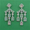 American Diamond Classic Earring with Rhodium Plating