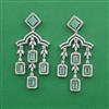 American Diamond Classic Earring with Rhodium Plating