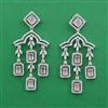 American Diamond Classic Earring with Rhodium Plating