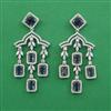 American Diamond Classic Earring with Rhodium Plating