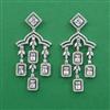 American Diamond Classic Earring with Rhodium Plating