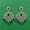 American Diamond Classic Earring with Rhodium Plating