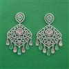 American Diamond Classic Earring with Rhodium Plating