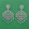 American Diamond Classic Earring with Rhodium Plating