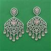 American Diamond Classic Earring with Rhodium Plating