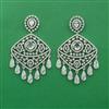 American Diamond Classic Earring with Rhodium Plating