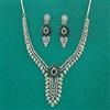 American Diamond Classic Necklace with Rhodium Plating